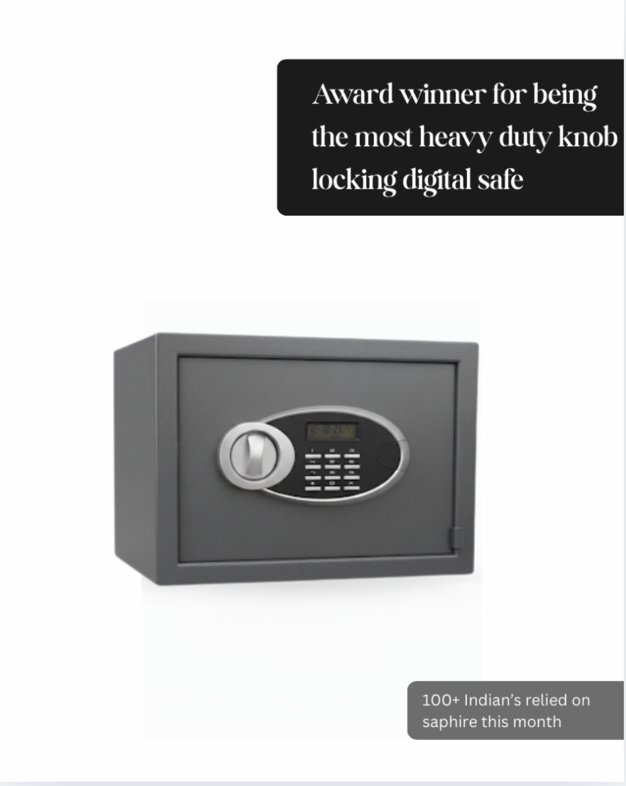 Heavy duty digital safe with knob locking and keypad, award-winning security safe