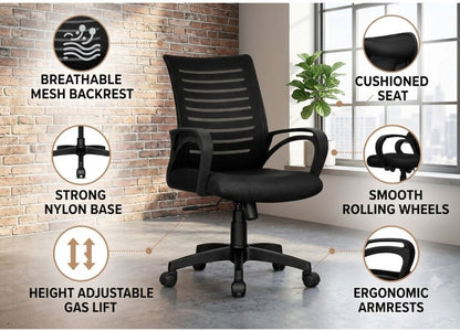 Royalsafeco LBC Mesh Office Arm Chair - Features
