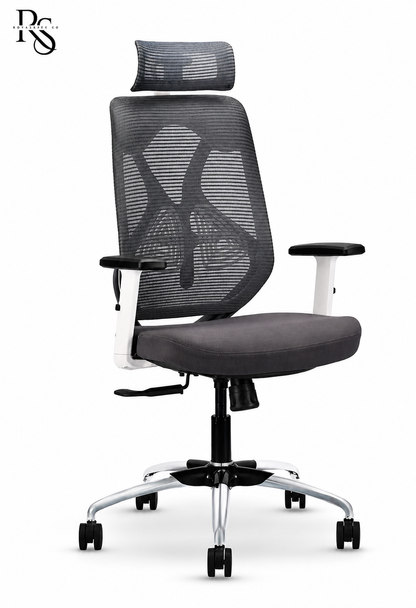 Royal Safe Co Ergolux High Back Ergonomic Office Chair with Heavy Duty Metal Base Mesh Office Adjustable Arm Chair