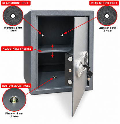 Royalsafeco Century 560 Large Digital Safe Locker – Home & Office Anti-Theft Keypad Lock Safe