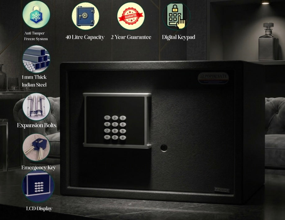Moonstone 23L Compact Digital Safe for Home — India's Most Affordable Premium Small Safe | Royal Safe Company