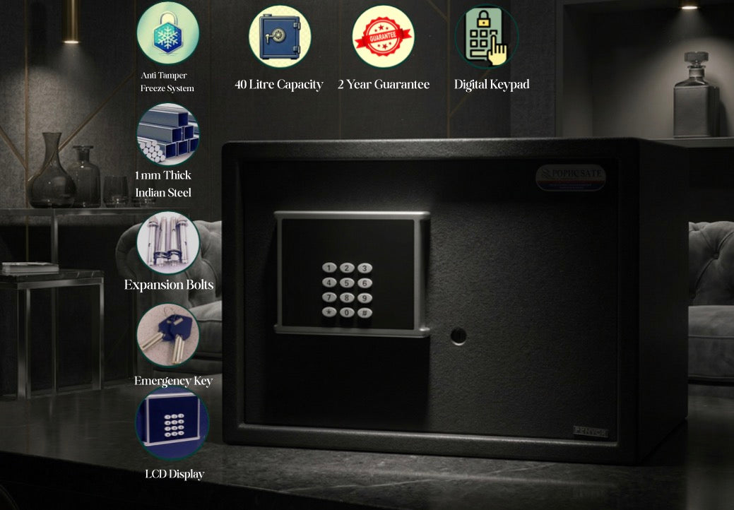 Moonstone 45L Digital Safe for Home — 2-Year Warranty | Royal Safe Company