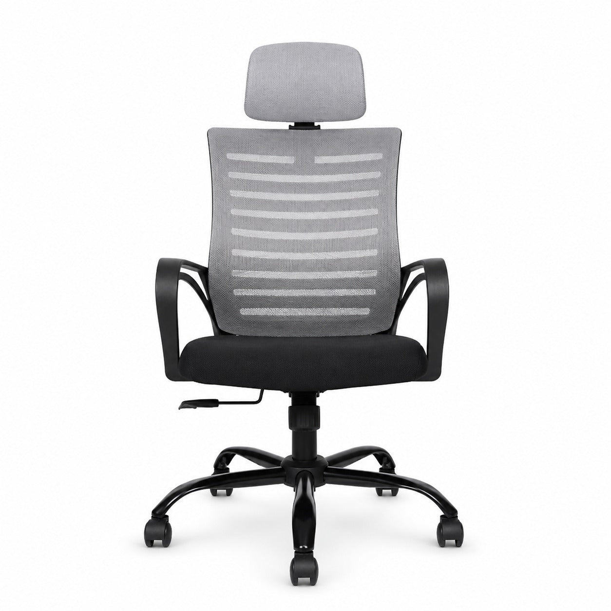 Royal Safe co High Back Ergonomic Office Chair | Heavy Duty Metal Base | Mesh Office Arm Chair (Grey & Black)
