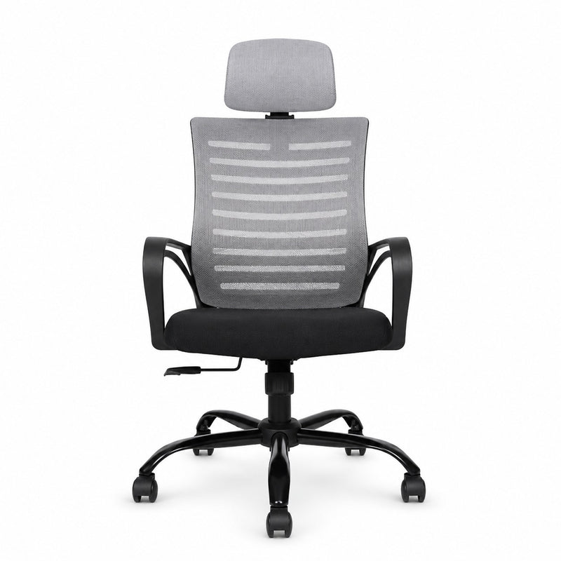 Royal Safe co High Back Ergonomic Office Chair | Heavy Duty Metal Base | Mesh Office Arm Chair (Grey & Black) — Ergonomic Office Chair, Buy Online India