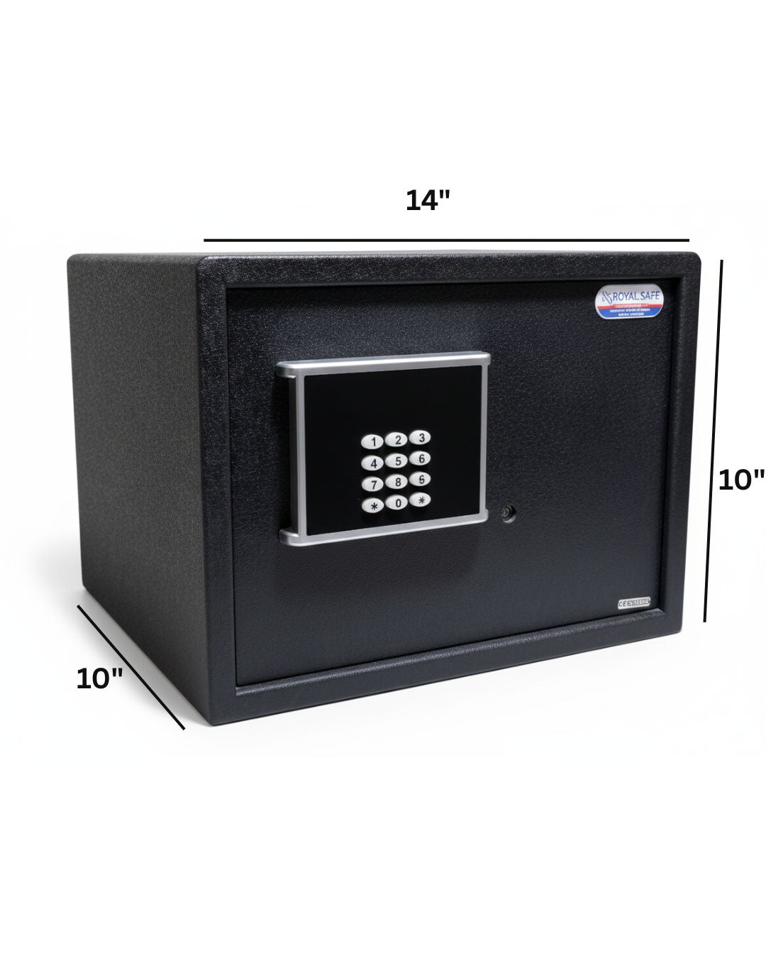Black Royal Safe digital security safe with keypad, 14x10x10 inches, home office protection
