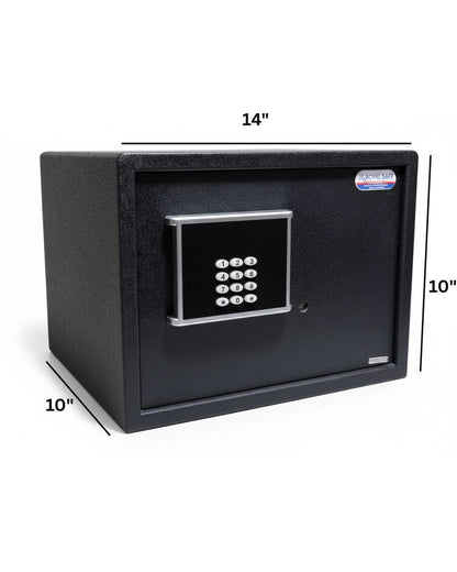 Black Royal Safe digital security safe with keypad, 14x10x10 inches, home office protection
