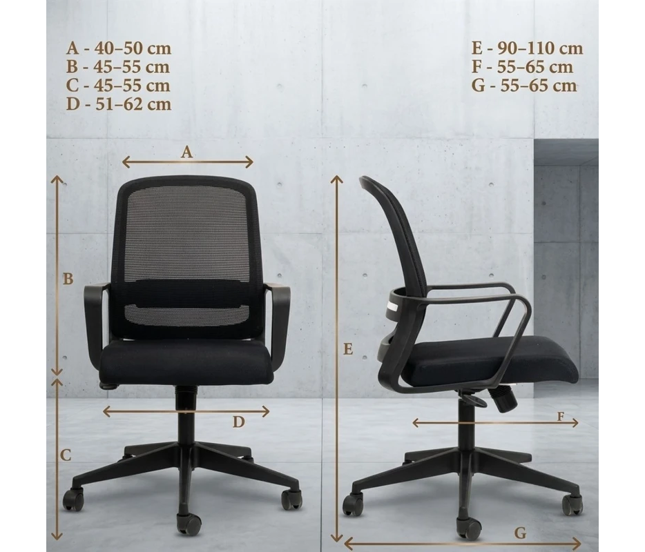 Royalsafeco LCB-002 Mesh Office Arm Chair - Feature View