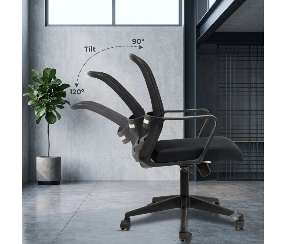 Royalsafeco LCB-002 Mesh Office Arm Chair - Angle View