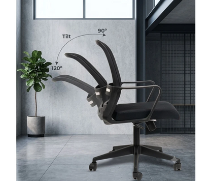Royalsafeco LCB-002 Mesh Office Arm Chair - Angle View